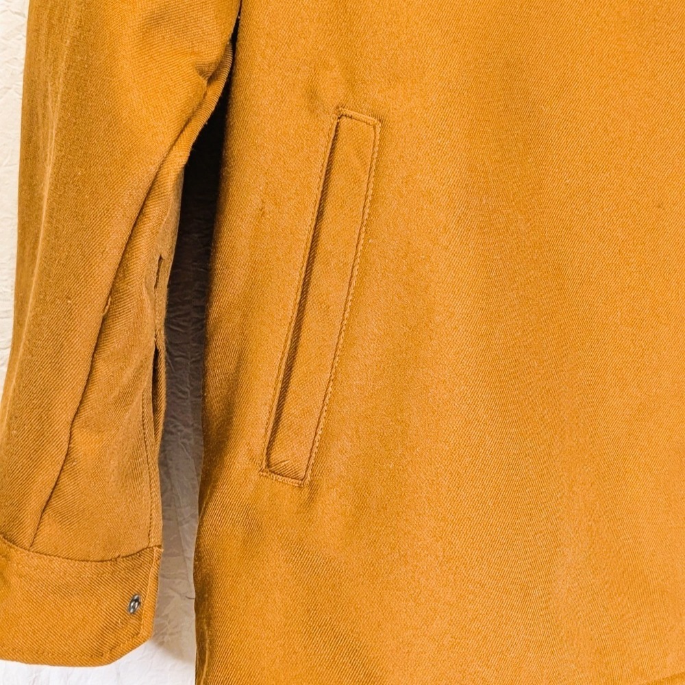 Wrangler Men's Workwear Fleece Lined Hooded Shirt Jacket Brown Duck Canvas XXL - Picture 4 of 8